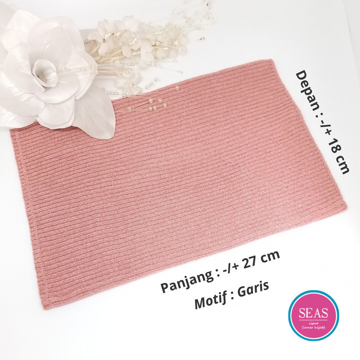 Ciput bandana rajut JUMBO / inner hijab / dalaman kerudung - Black