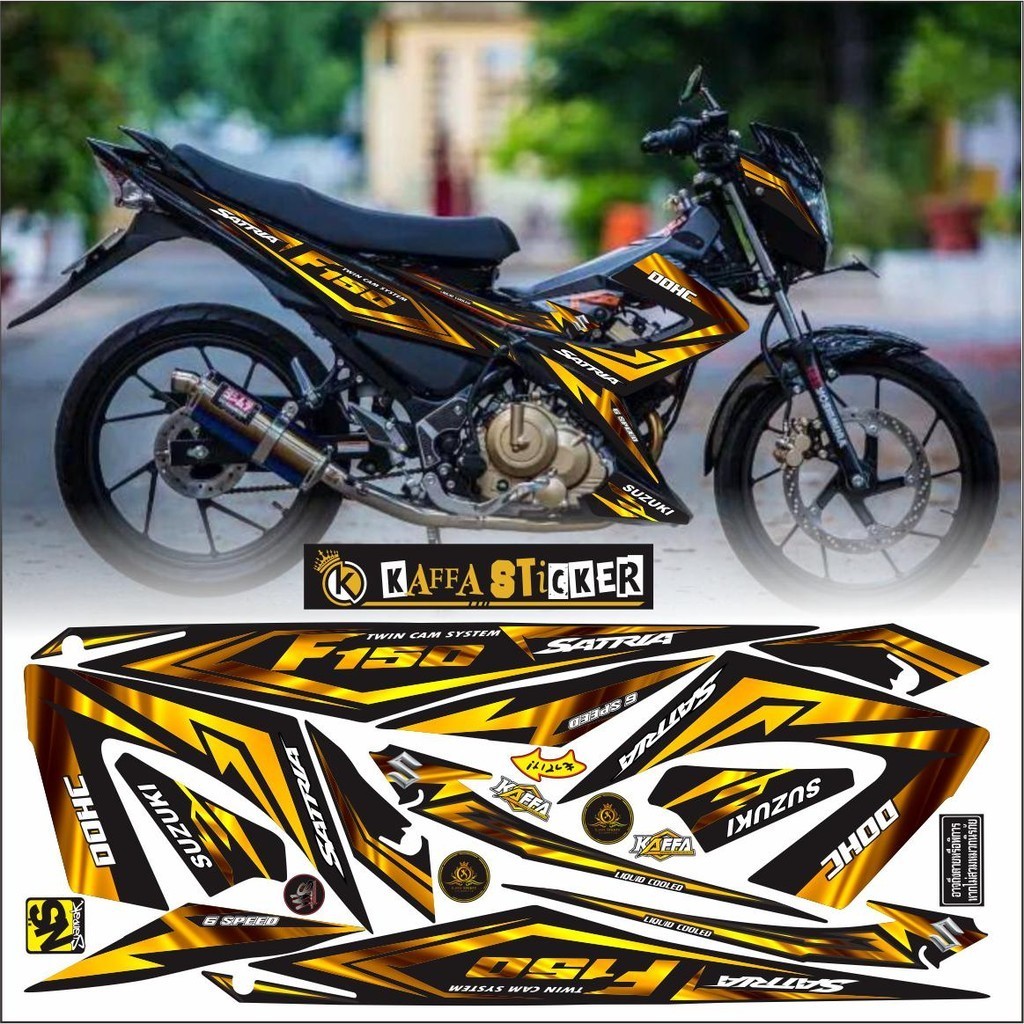 COD/ VARIASI Sticker Striping Satria FU Facelift - Striping Satria Fu Facelift Motif Racing List Hit
