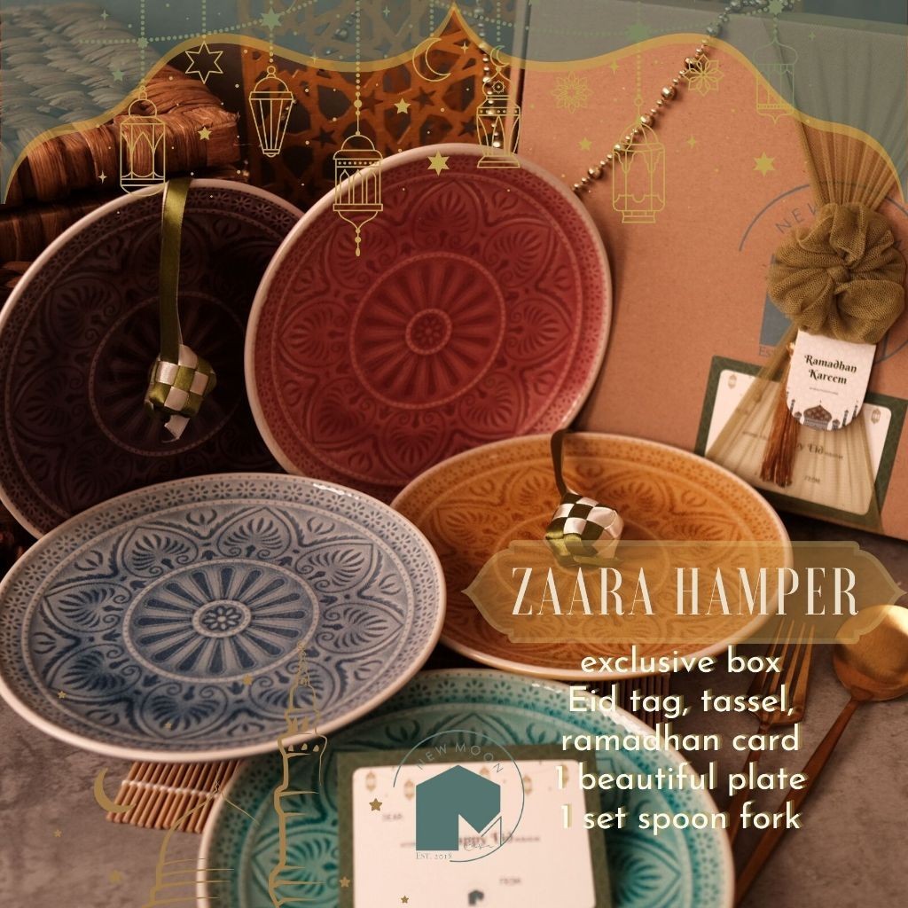 

Paket hampers lebaran idul fitri parcel kado ramadhan gift ZAARA premium plate piring tableware hamper ied parsel set alat makan- SHSNP