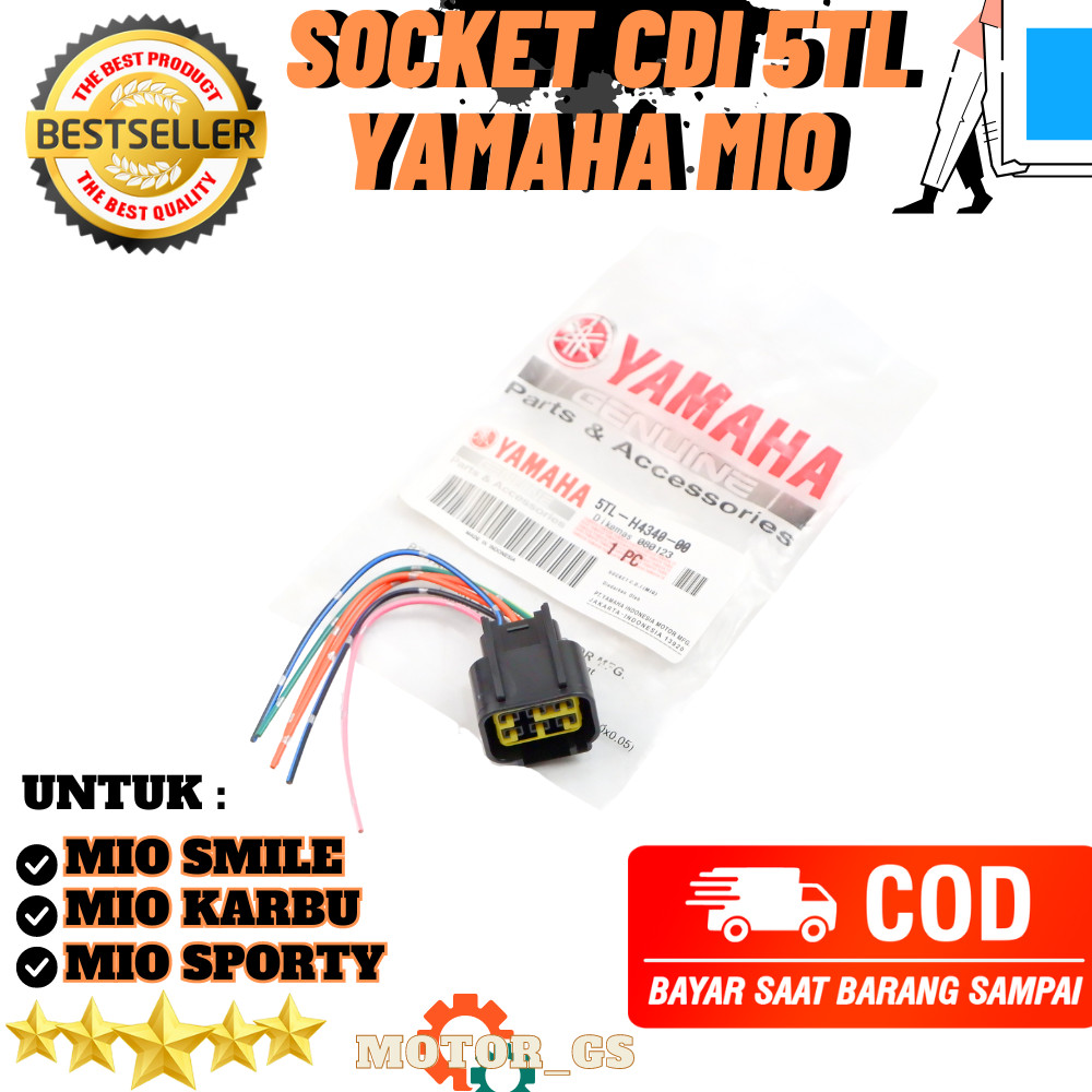 Kabel Socket CDI 5TL Yamaha Mio & Jupiter Z - Socket CDI Motor Mio Sporty & Mio Smile - 5TL-H4340-00