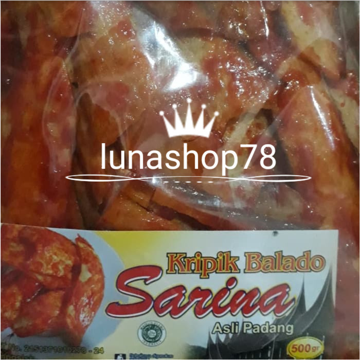 

New Keripik ubi singkong balado Sarina asli Padang 500g