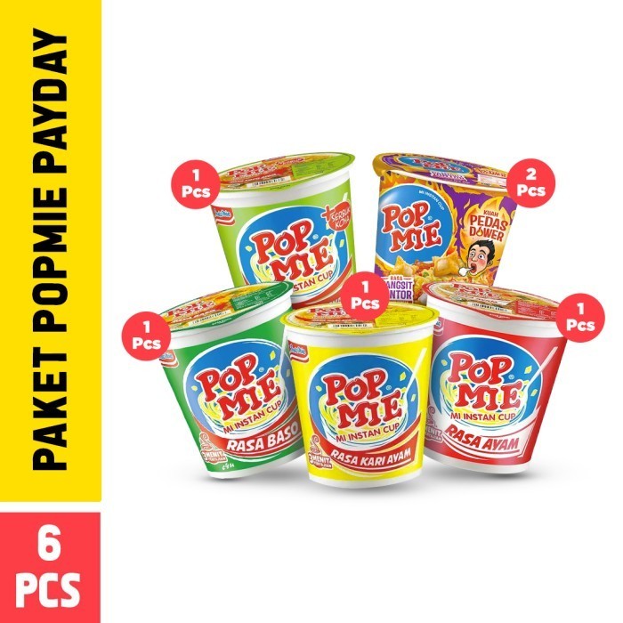 

Pop Mie Paket Payday 6 pcs 450gr