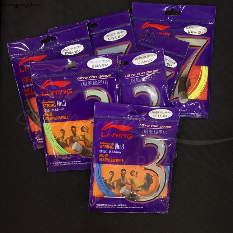 senar raket lining string badminton lining no 3 AXJK012-5 ori jepang string raket lining original