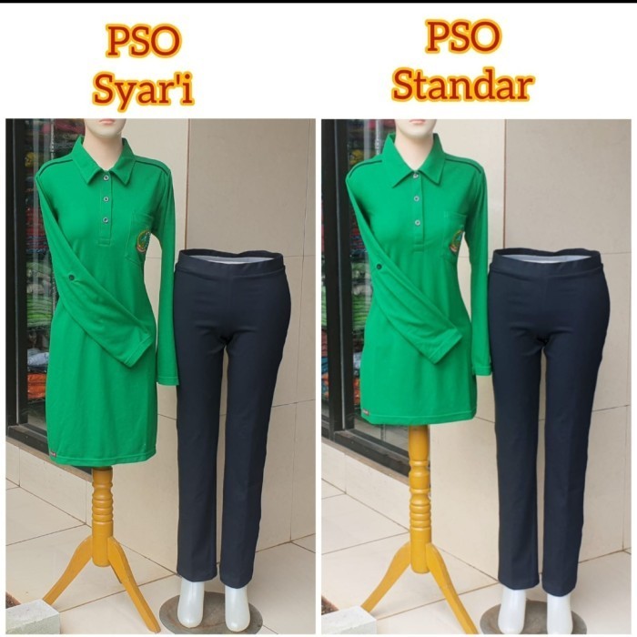 atasan saja pso persit jumbo syari dan standar olahraga kaos tunik