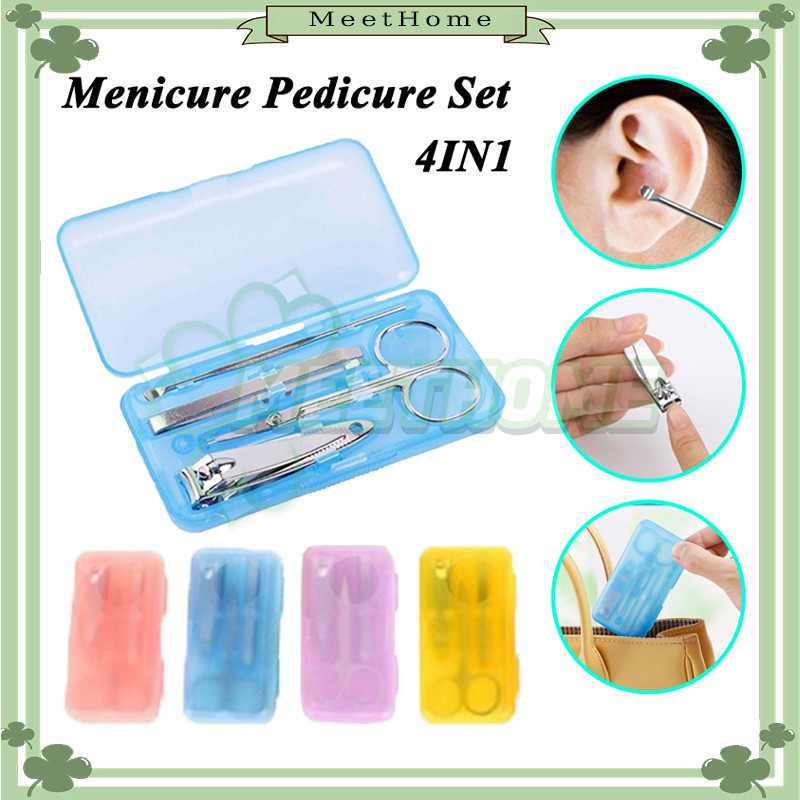 4 kotakMenicure Pedicure Set 4IN1/Pedicure Set Kotak 4In1 /Alat Set Pembersih Kuku/Manicure Pedicure