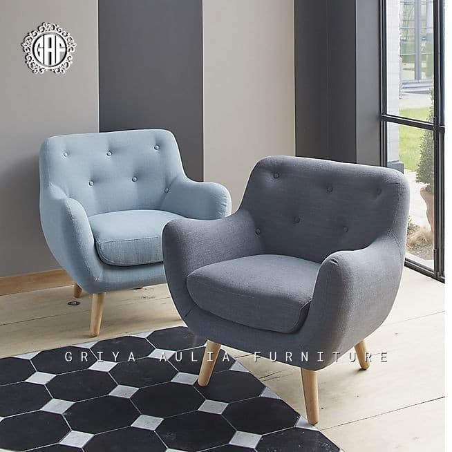Kursi sofa retro single satu dudukan kursi sofa murah