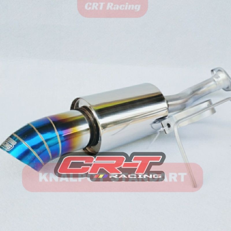 Knalpot mobil js racing honda brio (bolt on) CRT Original