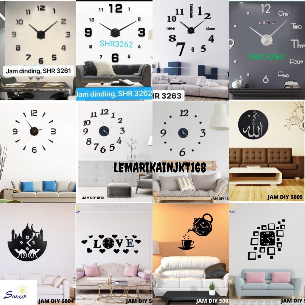 [LUCKY] PROMO Terbaru Ready bisa Cod Jam dinding motif| jam tempel dinding unik| jam angka hiasan Ju