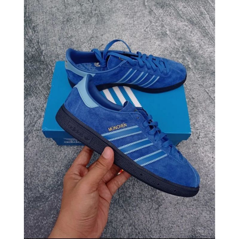 Bisa COD Adidas Munchen Edge Deep Blue Soft Red OG Exclusive Adidas Munchen All Blue Bliss Turqoise 