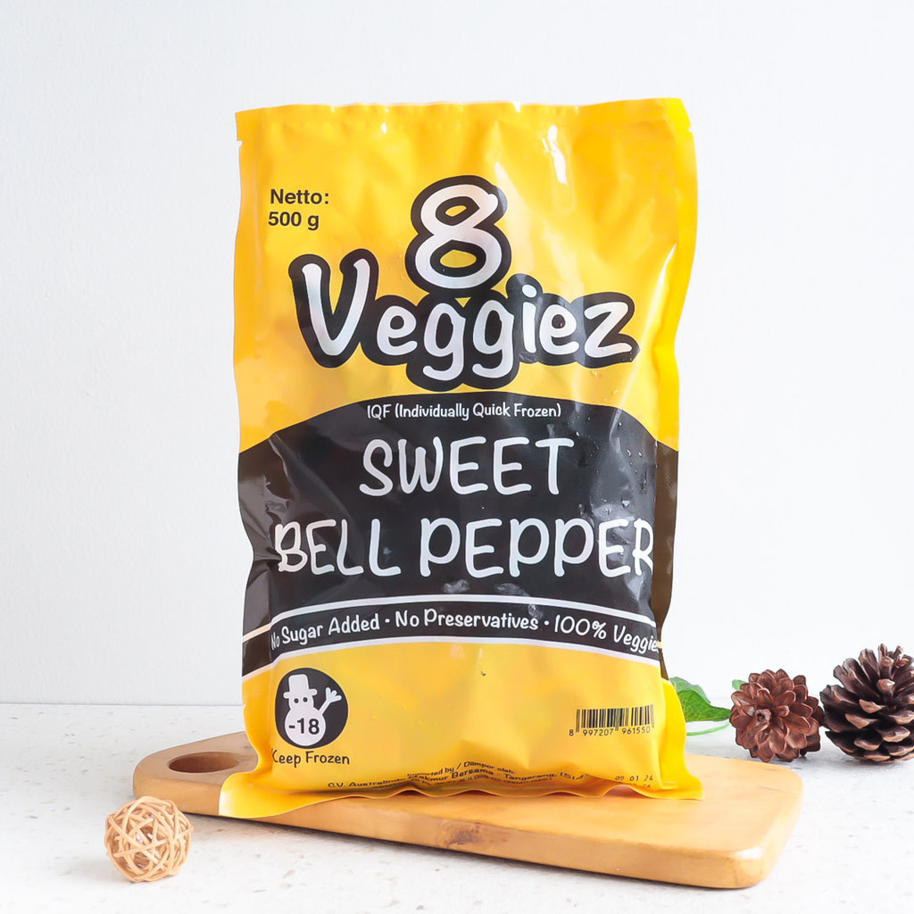 

500g IQF Frozen Sweet Bell Peppers Paprika Beku - 8 Veggiez