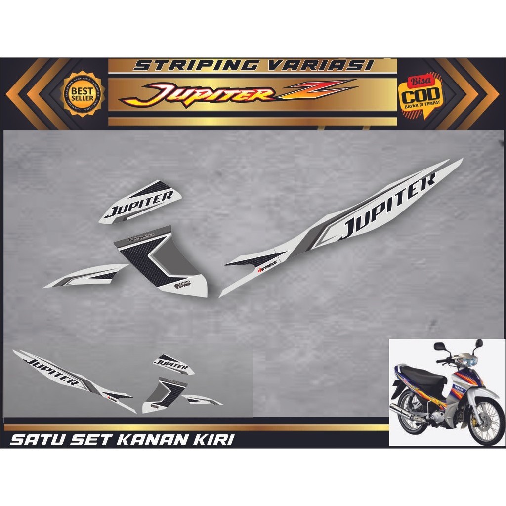 COD / Striping jupiter z variasi stiker striping motif simple yamaha jupiter z burhan variasi SETIKE