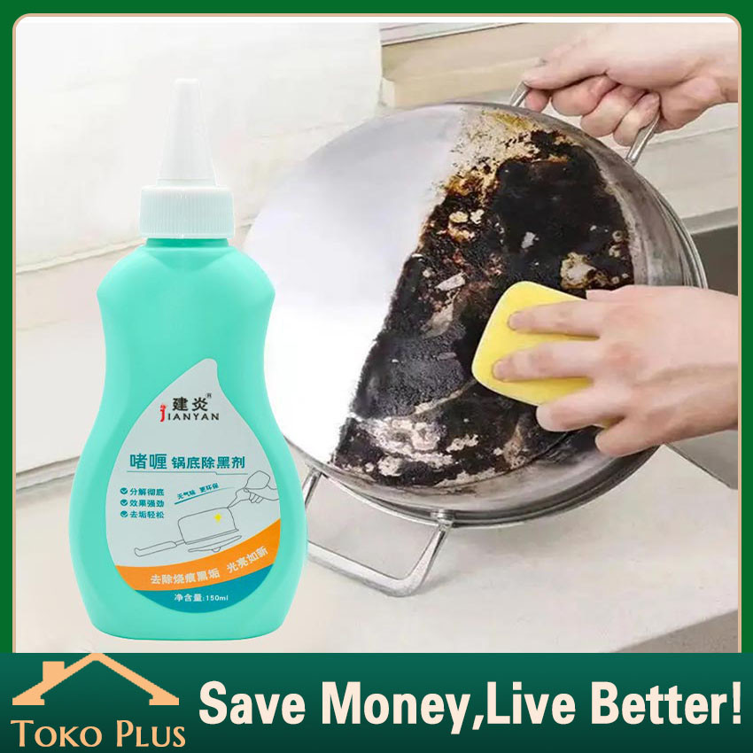 Pembersih Kerak Panci Wajan Gosong Penghilang Kerak Membandel Noda Berkarat Power Hitam Black Cairan