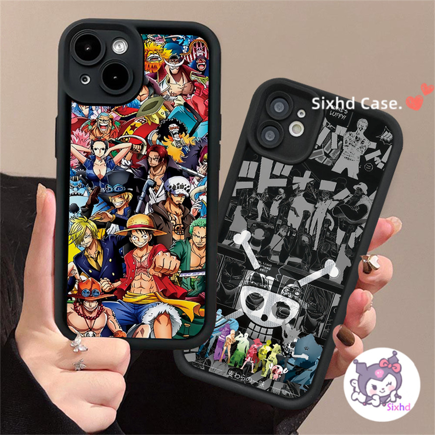 Sixhd Casing Hp Untuk Infinix Smart 8 7 6 5 Hot 40i Hot 30i 30 Play Note 30 Note12 G96 Tecno Spark 20C 20 10 10C Go 2024 2023 Hot 20 11 10 9 Play FullCover Cool Anime One Piece Couple Soft Case Angle Eyes Cover
