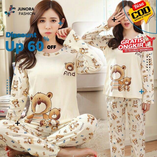 Junora_Fashion -  - baju tidur - piyama AND bear - konveksi baju tidur wanita