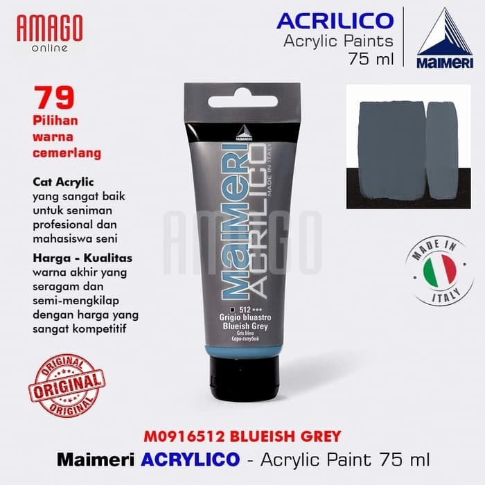 

MAIMERI Acrilico - Acrylic Paint - Blueish Grey - 75ml - M0916512