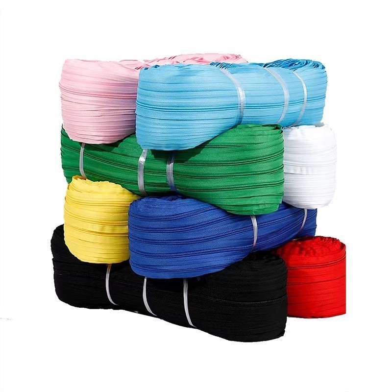 cod&ready polos B 90yard Resleting Warna Gigi Plastik daun nilon No.5 Per Roll Resleting murah tas r