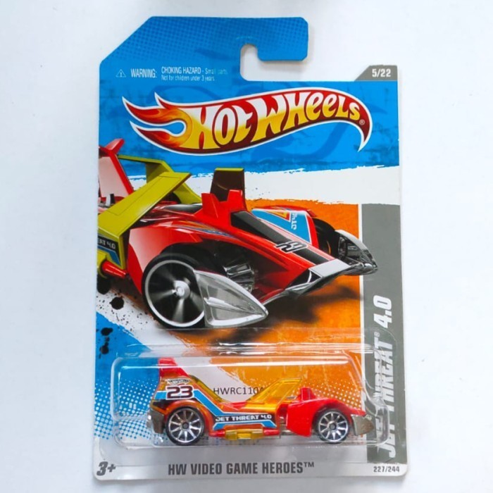 HW Hot Wheels Jet Threat 4.0 merah kuning -DD24