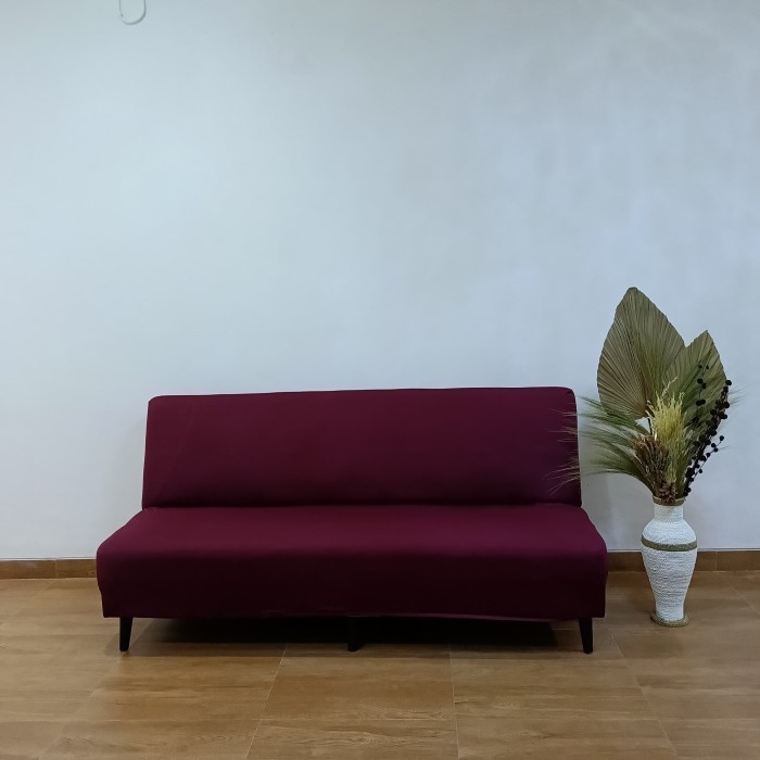 sarung sofa bed cover sofa bed  - abu tua, size S