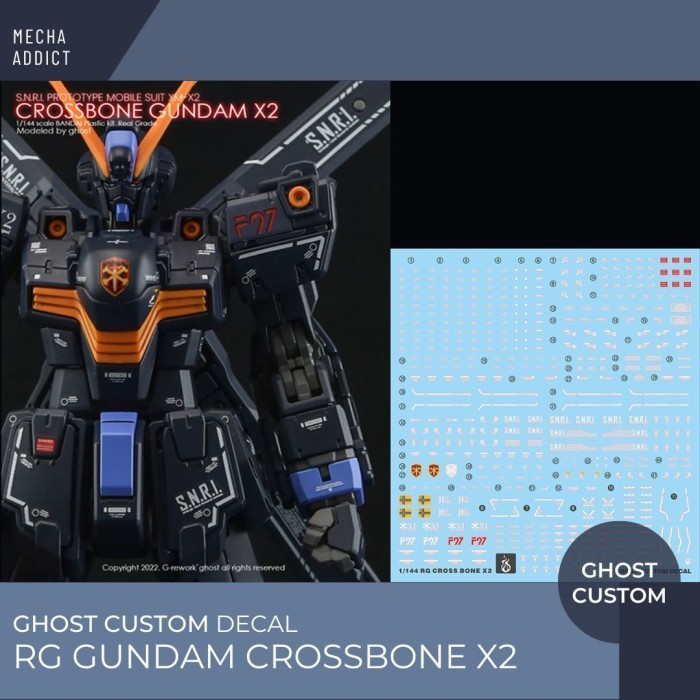 Water Slide Decal RG Gundam Crossbone X2 by Ghost Decal