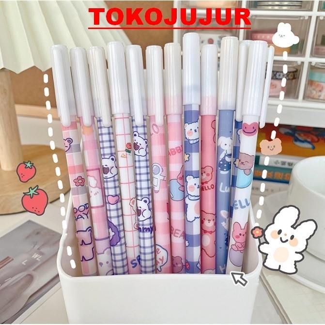 

ONELIVING Pena Bisa Dihapus Pulpen Gel Hapus Karakter Animal Erasable Pen Bolpoin Tinta Alat Tulis Anak Sekolah