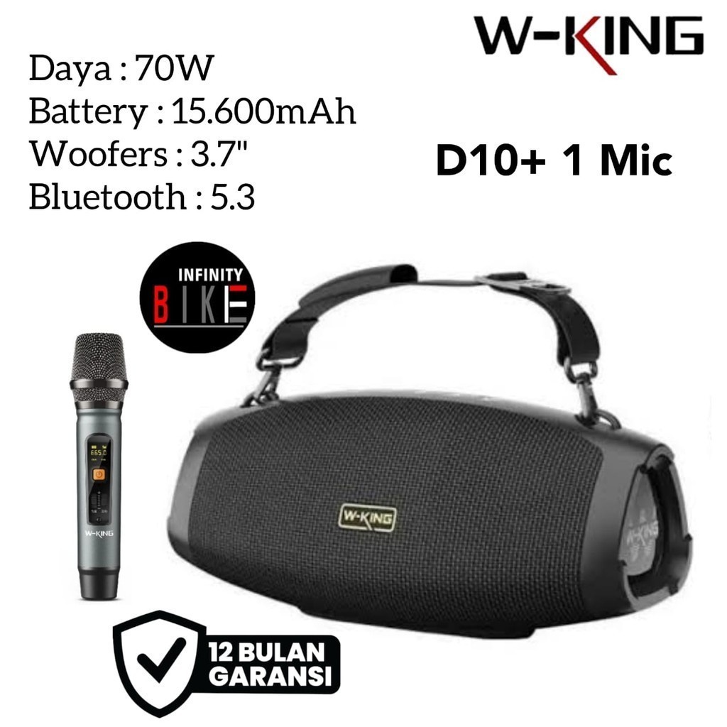BIG SALE RAMADAN WKing Speaker Karaoke Portable Bluetooth D10+ Wireless TWS Speker Wking Karaoke Par