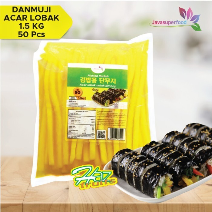 

Danmuji Panjang Kimbab Acar Lobak Kuning Untuk Kimbab 1.5Kg Isi 50 Pcs