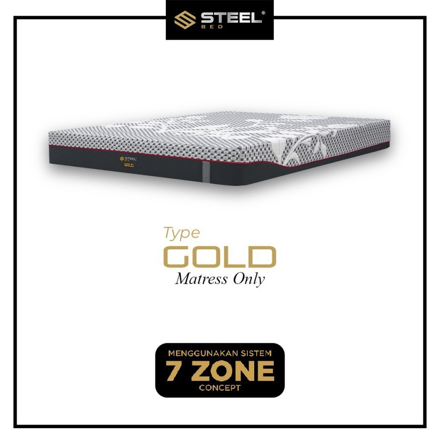 Matras Kasur Busa Kesehatan / Kasur In The Box Steel Gold 180 x 200 cm