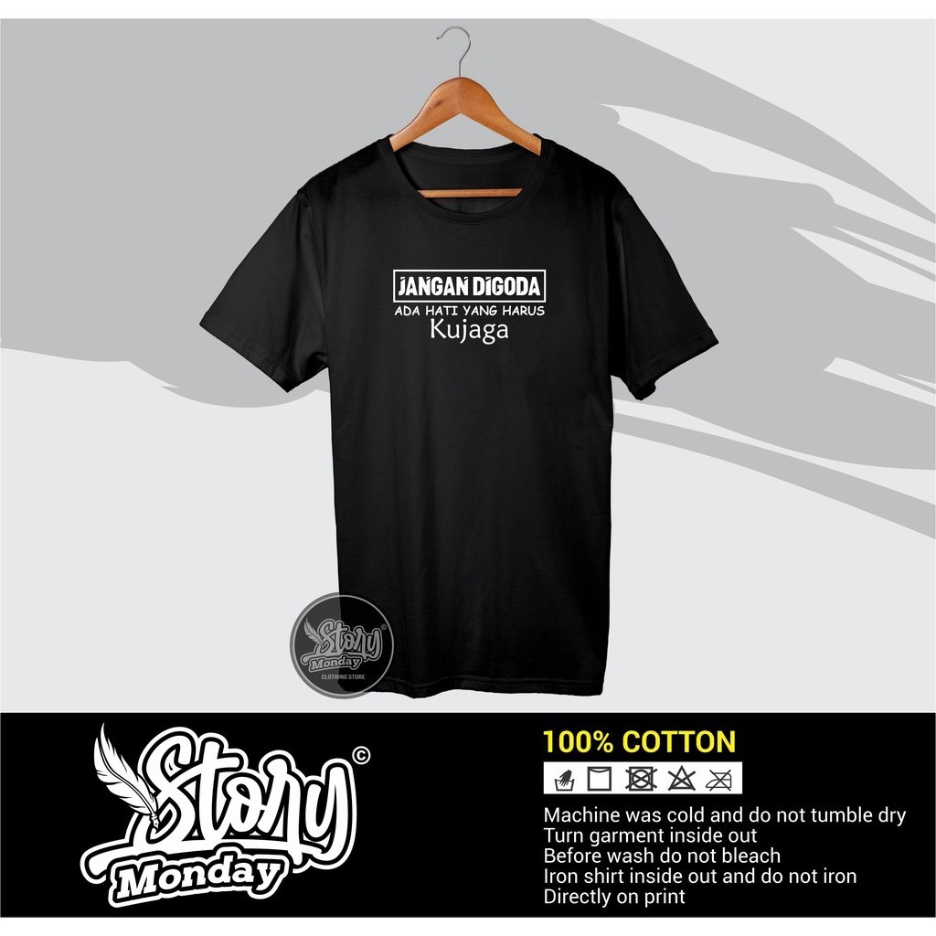 TSHIRT BAJU KAOS JANGAN DIGODA / KAOS TULISAN KATA2 / KAOS KEKINIAN KEREN SIMPEL UNIK