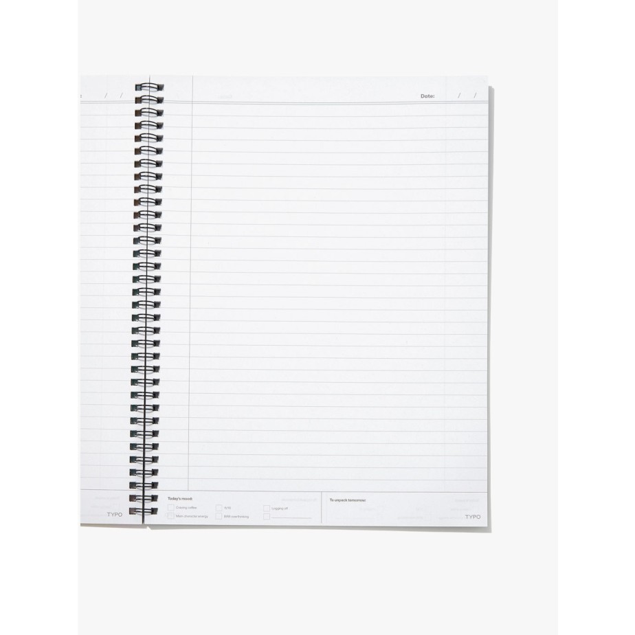 

Typo - Notebook - A4 Spinout Notebook - Lulu Oversi Floral Minty Skies