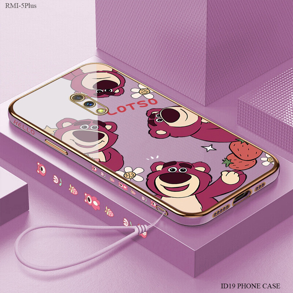 Fashion Lanyard Casing Hp For Xiaomi Redmi 5 Plus Untuk Phone Soft Case Tali Gantungan Cesing Softca