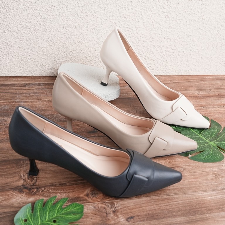 Peter Keiza Sepatu Pantofel  Wanita Kitten Heels Pumps HB09-03