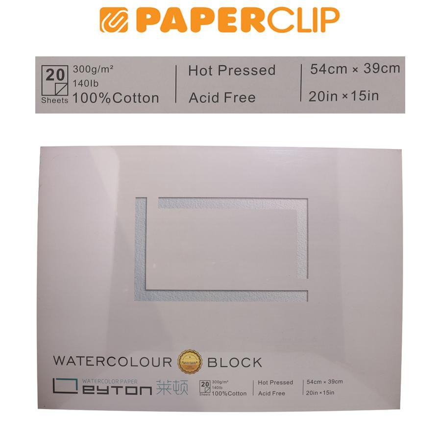 

WATERCOLOUR BLOCK LEYTON HOT PRESS 300 3863 20S