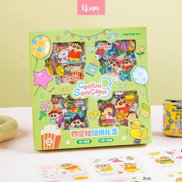 

40PCS Sticker PVC Shinchan Kartun Lucu / Dekorasi DIY Stiker PET Jurnal