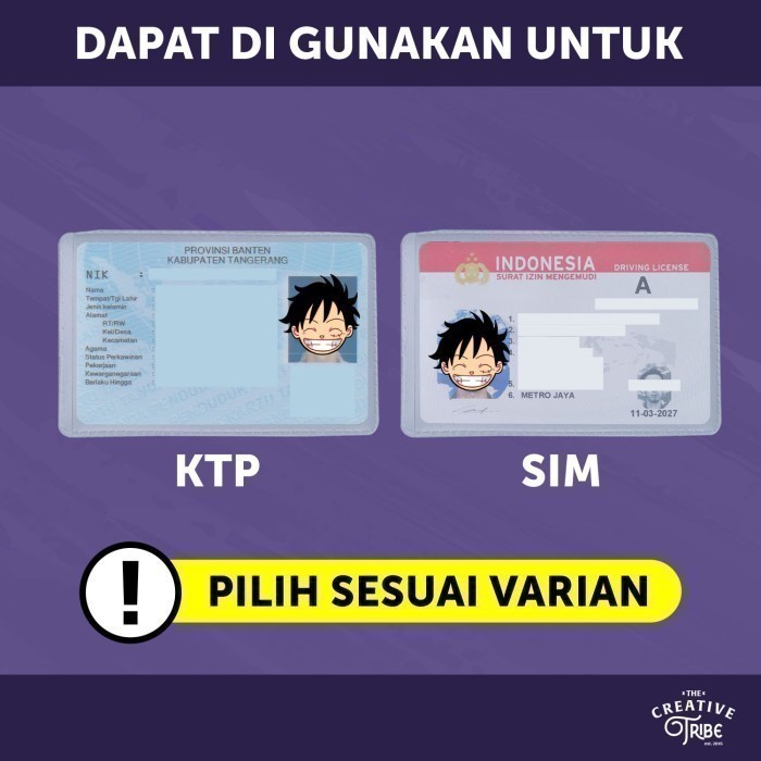 

Doraemon - Cover KTP / SIM Sampul Plastik Pelindung Kartu Nobita - Suneo, Cover SIM