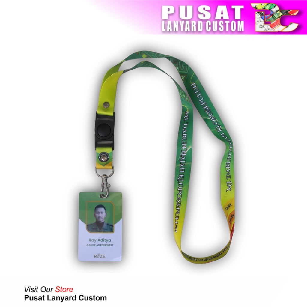 Pusat Lanyard Custom - TALI LANYARD CUSTOM 2,5CM MINIMAL ORDER 10PCS
