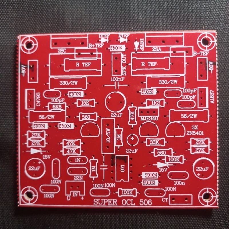 PCB SOCL506 SOCL 506 PERTINAK super OCL power amplifier kit driver Fajar elektro 2