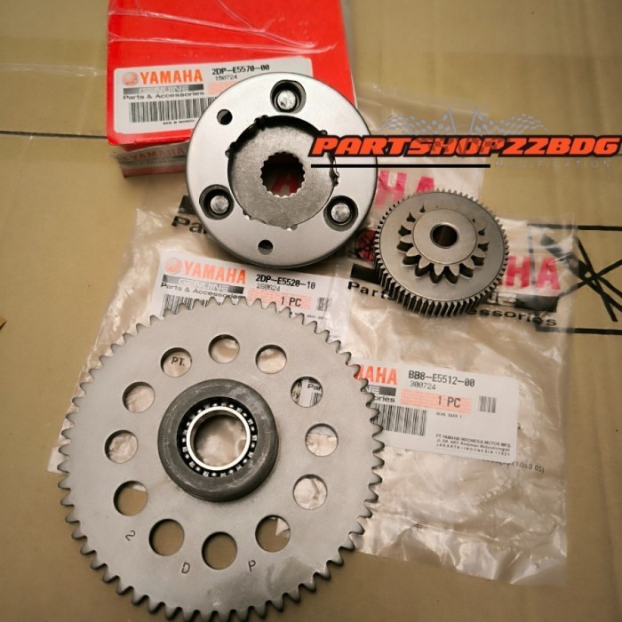 PAKET GIR STATER SET NMAX ORIGINAL YAMAHA GIGI GEAR IDLE IDEL ONE WAY STATER GIGI BESAR GIGI KECIL O