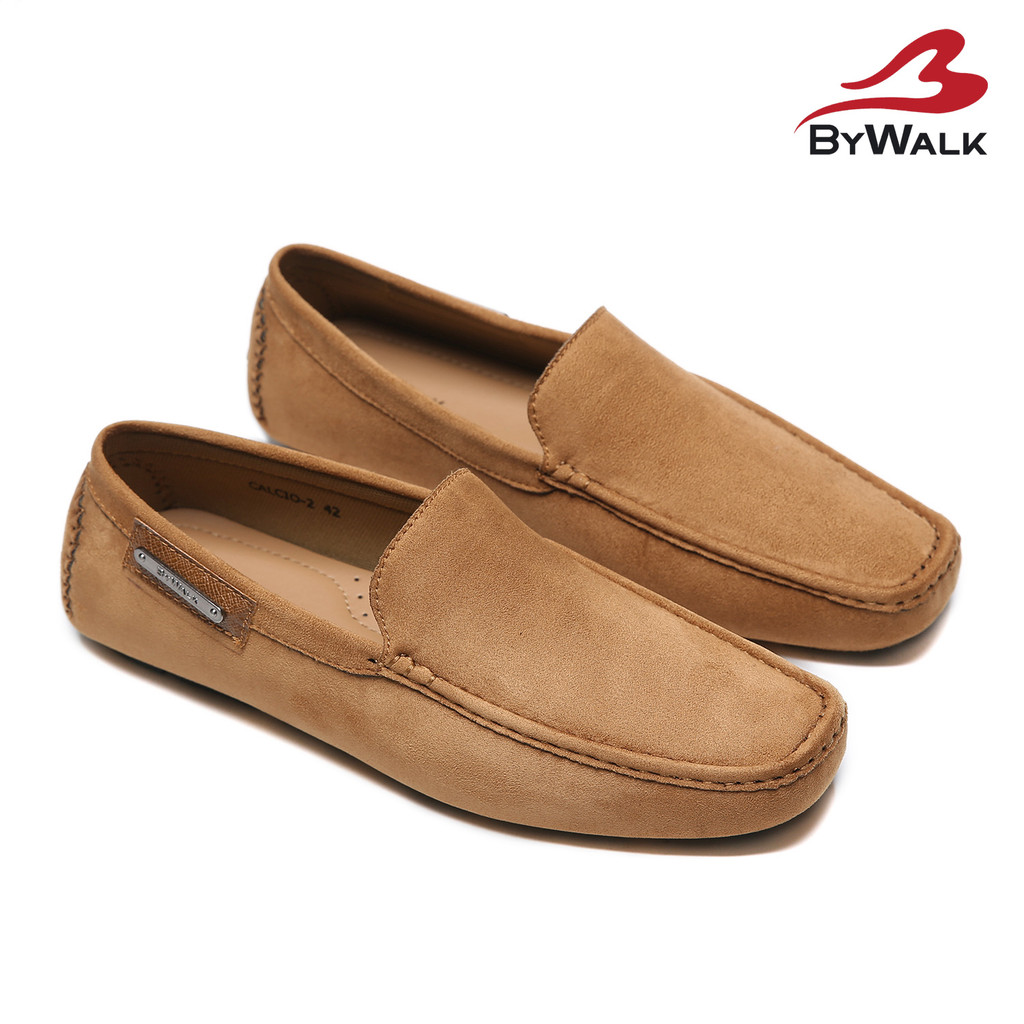 ORIGINAL BYWALK CALCIO2 Sepatu Loafers Pria Formal Casual Moccasin Slip On Kerja Bludru Hitam 2025