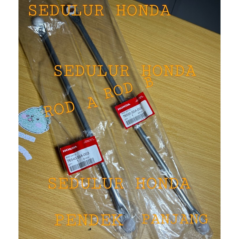 LINK WIPER WINDSHIELD KACA DEPAN BESI ROD A B CIVIC ES CENTURY VTI S O - 76540 S5A ROD A BARU