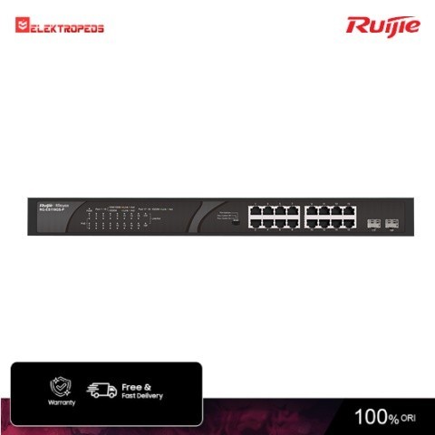 Ruijie RG-ES118GS-P 18-port 10/100/1000Mbps Unmanaged PoE Switch - Ruijie Switch - Ruijie