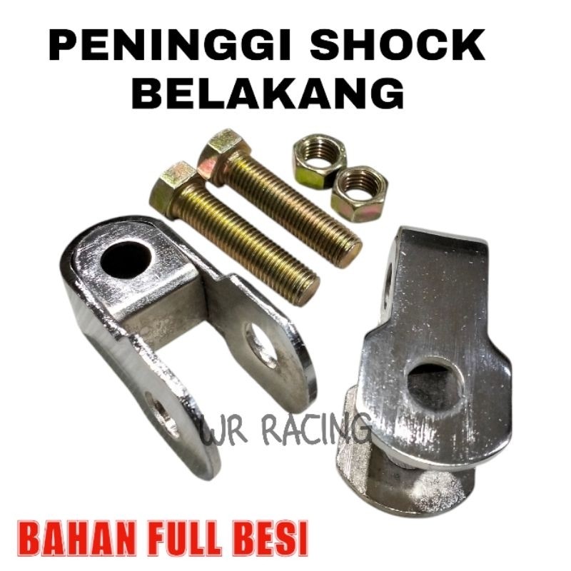 peninggi shock belakang motor bebek / peninggi shock belakang model U besi chrome/ peninggi shock be