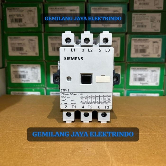 KONTAKTOR SIEMENS 3TF48 3P 100A 110VAC SIEMENS 3TF48 22-0XF0 2NO+2NC