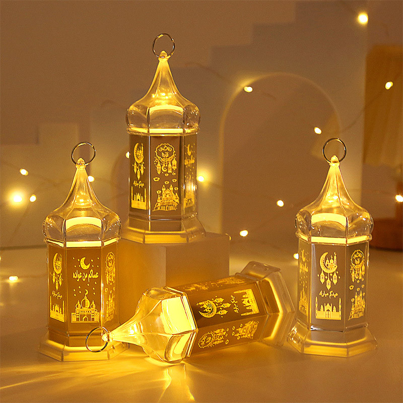 

Muslim Ramadan Lantern Decor 2025 Eid Mubarak Eid Al Adha Lantern Home Party Led Festival Night Decoration Eid Gifts Accessories