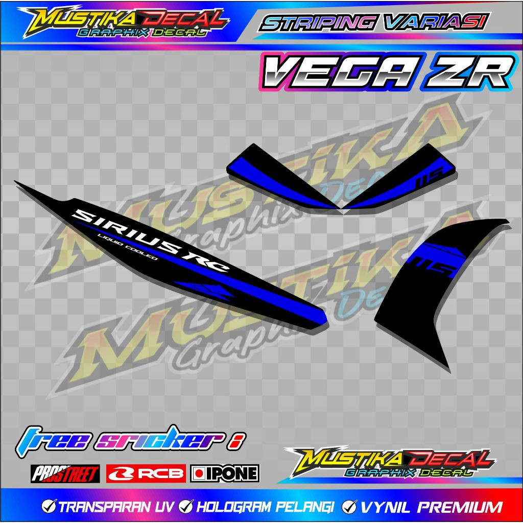 Striping Variasi Yamaha Vega Zr Sirius 115/ Sticker List Yamaha Vega Zr Sirius 115