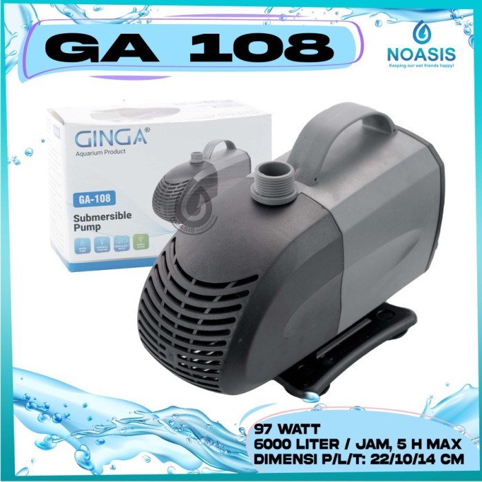 POMPA AQUARIUM CELUP WATER PUMP GINGA GA 108 GA-108 LOW WATT KOLAM GINGA