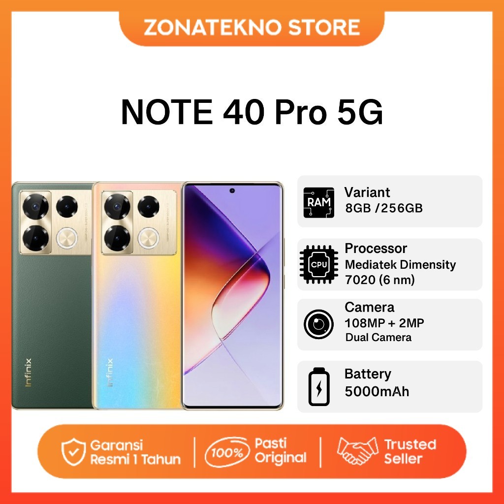 Handphone Infinix Note 40 Pro 5G NFC