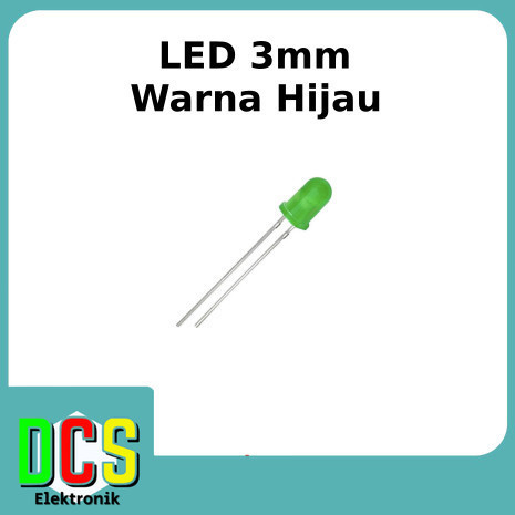 LED 3mm kecil warna Hijau