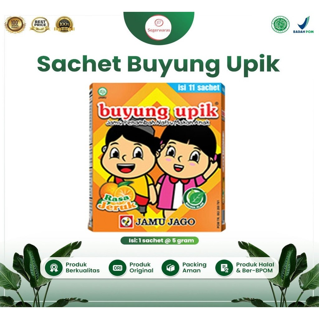 

☘️Segerwaras☘️ SACHET Jamu Anak Buyung Upik Aneka Rasa Menambah Nafsu Makan jamu gemuk anak