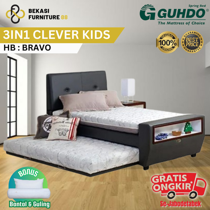 Full Sett Kasur 3in1 Guhdo Springbed Clever Kids