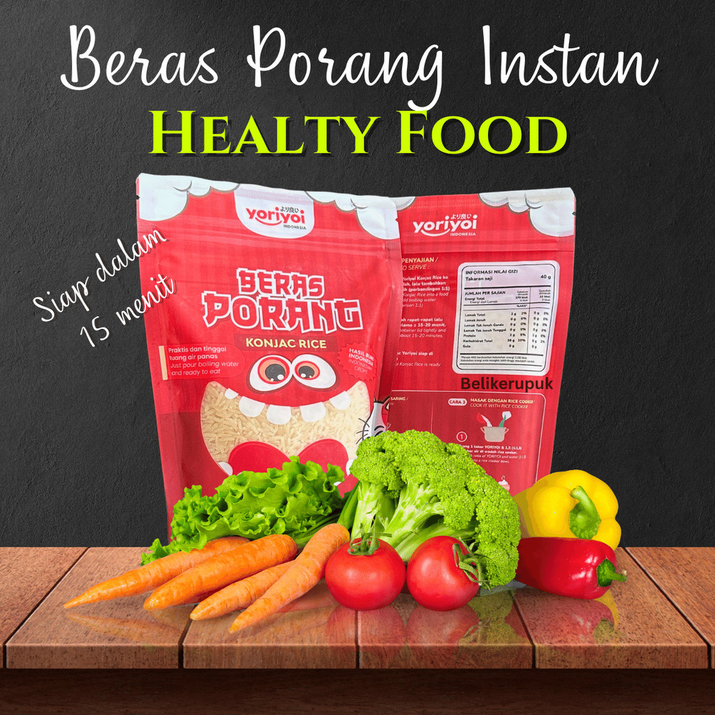 

YORIYOI Beras Porang Shirataki Konjac 300g Sehat Diet Rendah Kalori